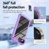 Military Grade Tough Shield Snap-on Transparent Case for iPhone 16e - Purple