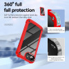 Military Grade Tough Shield Snap-on Transparent Case for iPhone 16e - Red