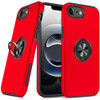 360 Rotating Ring Grip Hybrid Case for iPhone 16e - Red