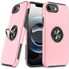 360 Rotating Ring Grip Hybrid Case for iPhone 16e - Pink