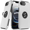 360 Rotating Ring Grip Hybrid Case for iPhone 16e - Silver