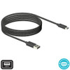 Motorola Essentials 1.5M Premium Braided USB-A To USB-C Cable - Black Grey