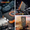 Solar Powered 49800mAh Qi Wireless Charger Power Bank Battery Pack