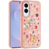 Butterfly Ornaments Diamond Hybrid Case for Samsung Galaxy S25 Edge - Pink