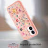 Butterfly Ornaments Diamond Hybrid Case for iPhone 16 Plus - Pink