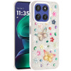 Butterfly Ornaments Diamond Hybrid Case for Motorola Moto G Stylus 2025 - White