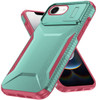 Combat Tough Series Hybrid Case with Camera Lens Cover for iPhone 16e - Teal Hot Pink