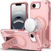 Military Grade HD Armor MagSafe Case with Kickstand for iPhone 16e - Pink