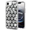 Diamond Encrusted Hybrid Case for iPhone 16e - Heart Black