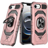 Military Grade Robotic Series Hybrid Case with Ring Grip for iPhone 16e - Rose Gold