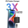20W USB-C PD 3.0 Power Delivery Wall Charger - Black