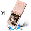 Mandala Flower Leather Protective Cover with Strap for Motorola Razr Ultra 2025 - Rose Gold