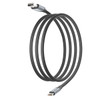 6.6 ft USB-C to USB-A High-Speed Charge and Sync Nylon Braided Cable - Black