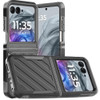 Military Grade Noble Hybrid Armor Case for Motorola Razr 2025 / 2024 - Black Grey