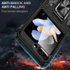 Military Grade Ring Grip Hybrid Case for Samsung Galaxy Z Flip 7 - Black