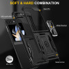 Military Grade Ring Grip Hybrid Case for Samsung Galaxy Z Flip 7 - Black