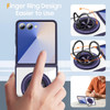 Tough Shield Crystal Case with MagSafe Magnetic Ring Holder for Samsung Galaxy Z Flip 7 - Purple