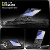 Dual Layer Magnetic Ring Case with Rotating Stand and Privacy Camera Cover for Samsung Galaxy Z Flip 7 - Black