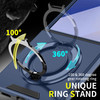 Dual Layer Magnetic Ring Case with Rotating Stand and Privacy Camera Cover for Samsung Galaxy Z Flip 7 - Blue