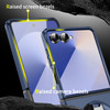 Dual Layer Magnetic Ring Case with Rotating Stand and Privacy Camera Cover for Samsung Galaxy Z Flip 7 - Blue