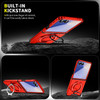 Dual Layer Magnetic Ring Case with Rotating Stand and Privacy Camera Cover for Samsung Galaxy Z Flip 7 - Red