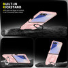 Dual Layer Magnetic Ring Case with Rotating Stand and Privacy Camera Cover for Samsung Galaxy Z Flip 7 - Pink