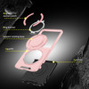 Dual Layer Magnetic Ring Case with Rotating Stand and Privacy Camera Cover for Samsung Galaxy Z Flip 7 - Pink