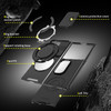 Dual Layer Magnetic Ring Case with Rotating Stand and Privacy Camera Cover for Samsung Galaxy Z Fold 7 - Black