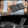 Dual Layer Magnetic Ring Case with Rotating Stand and Privacy Camera Cover for Samsung Galaxy Z Fold 7 - Black