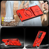 Dual Layer Magnetic Ring Case with Rotating Stand and Privacy Camera Cover for Samsung Galaxy Z Fold 7 - Red