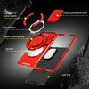 Dual Layer Magnetic Ring Case with Rotating Stand and Privacy Camera Cover for Samsung Galaxy Z Fold 7 - Red
