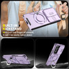 Dual Layer Magnetic Ring Case with Rotating Stand and Privacy Camera Cover for Samsung Galaxy Z Fold 7 - Purple