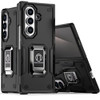Military Grade Shockproof Hybrid Armor Case with Ring Grip for Samsung Galaxy Z Fold 7 - Black