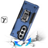 Military Grade Shockproof Hybrid Armor Case with Ring Grip for Samsung Galaxy Z Fold 7 - Blue
