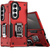 Military Grade Shockproof Hybrid Armor Case with Ring Grip for Samsung Galaxy Z Fold 7 - Red