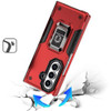 Military Grade Shockproof Hybrid Armor Case with Ring Grip for Samsung Galaxy Z Fold 7 - Red