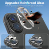 HD Tempered Glass Camera Lens Protector for iPhone 16 / iPhone 16 Plus - Clear