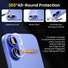 HD Tempered Glass Camera Lens Protector for iPhone 16 / iPhone 16 Plus - Clear