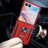 Ring Grip Hybrid Case for Samsung Galaxy Z Flip 7 - Red