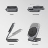 AUKEY MagFusion L Qi2 2-in-1 Foldable MagSafe Magnetic Fast Wireless Charging Station for iPhone and AirPods