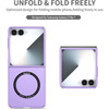 Slim Protective Cover with MagSafe Magnetic Ring for Samsung Galaxy Z Flip 7 - Purple