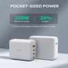 Aukey Omnia II Mix S 100W 4-Port PD Wall Charger with GaN Power Technology - White