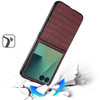 Alligator Skin Texture Leather Protective Cover for Samsung Galaxy Z Flip 7 - Brown