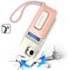 Military Grade All-In-One Hybrid Case with Card Pocket, Kickstand and Hand Strap for iPhone 16e - Beige Pink