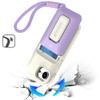 Military Grade All-In-One Hybrid Case with Card Pocket, Kickstand and Hand Strap for iPhone 16e - Beige Purple