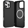 Carbon Fiber Series MagSafe Hybrid Case for iPhone 16 Pro Max - Black