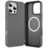 Carbon Fiber Series MagSafe Hybrid Case for iPhone 16 Pro Max - Grey