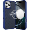 Carbon Fiber Series MagSafe Hybrid Case for iPhone 16 Pro Max - Blue
