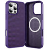 Carbon Fiber Series MagSafe Hybrid Case for iPhone 16 Pro Max - Purple