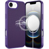 Carbon Fiber Series MagSafe Hybrid Case for iPhone 16e - Purple